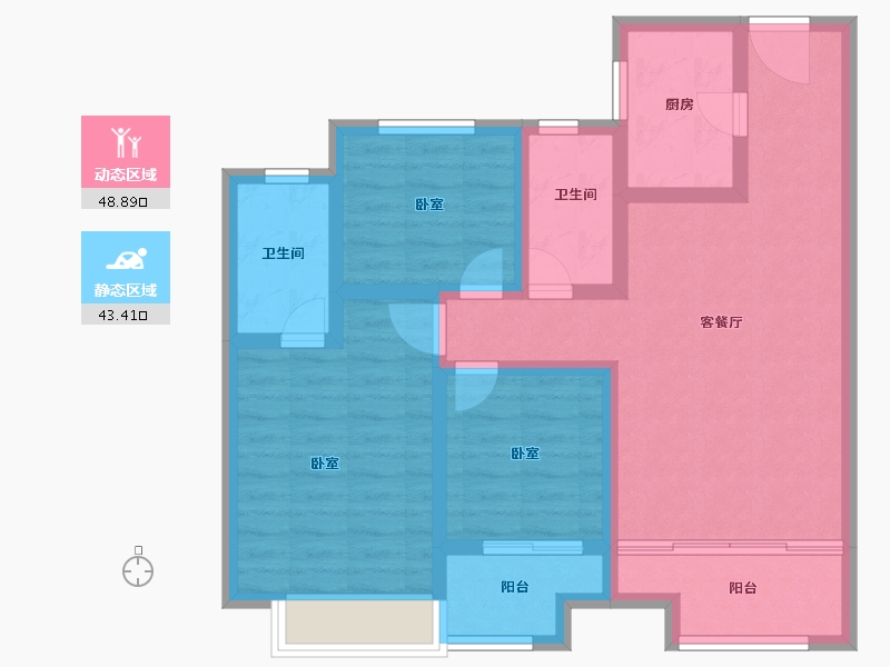 山东省-德州市-中骏雍景湾-81.00-户型库-动静分区