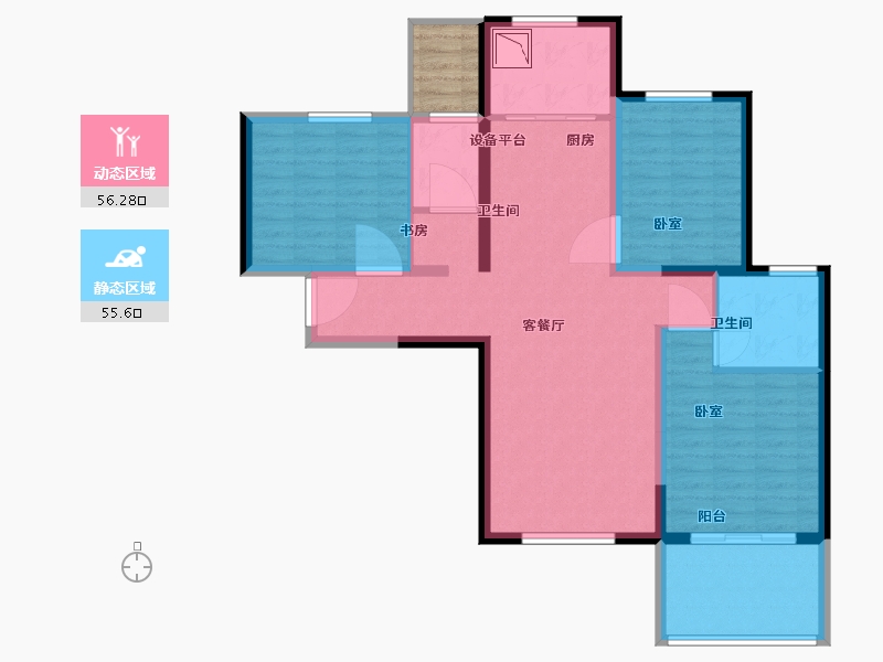 河南省-洛阳市-古都天玺-102.86-户型库-动静分区