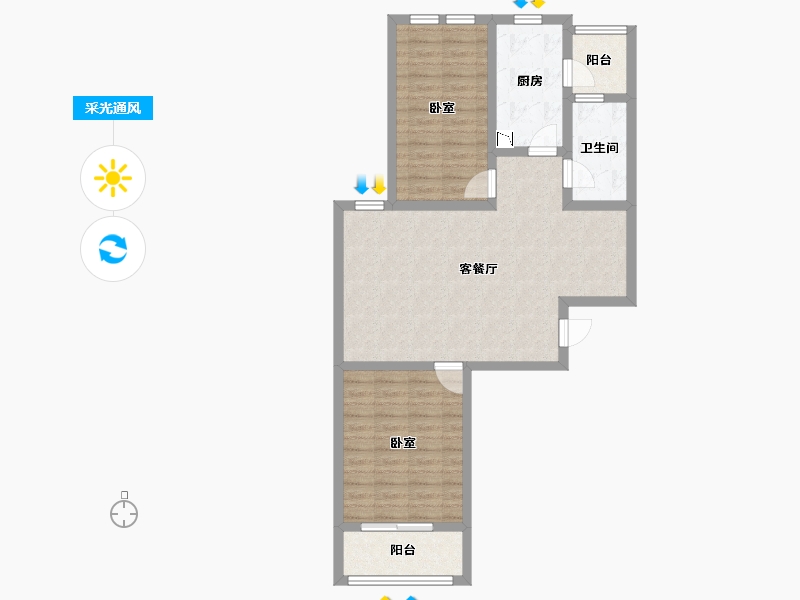 山东省-烟台市-海上明珠-79.26-户型库-采光通风