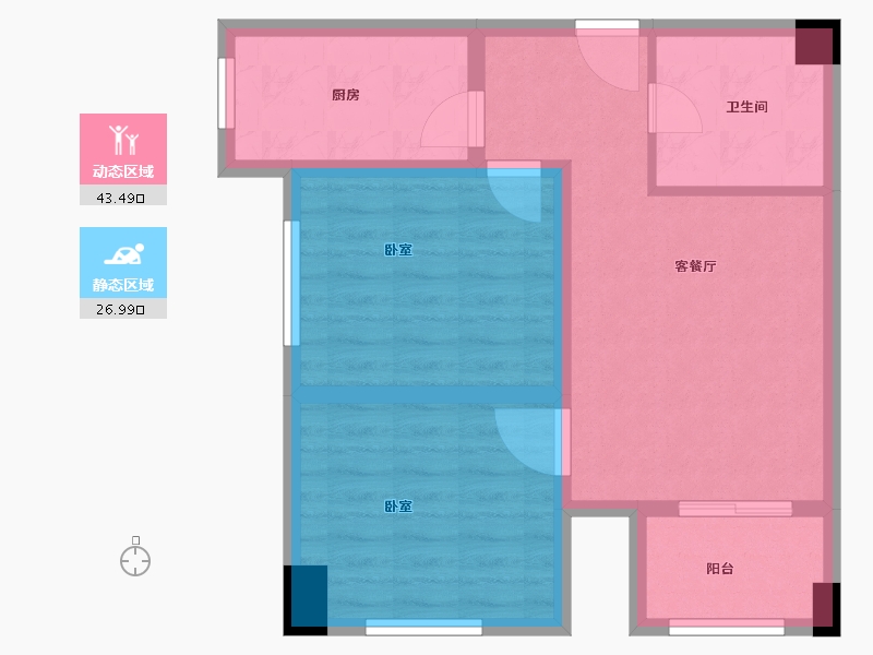 河南省-郑州市-浩金元芳邻华庭-62.00-户型库-动静分区