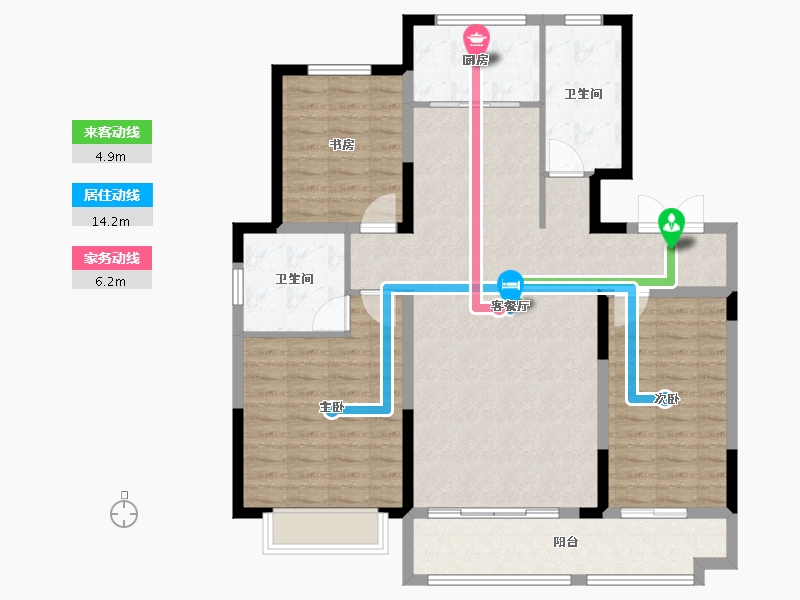 山东省-济南市-四建美林花园-112.00-户型库-动静线