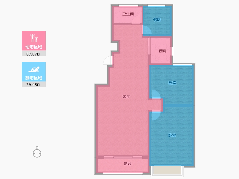 山东省-日照市-裕升大唐华府-92.37-户型库-动静分区