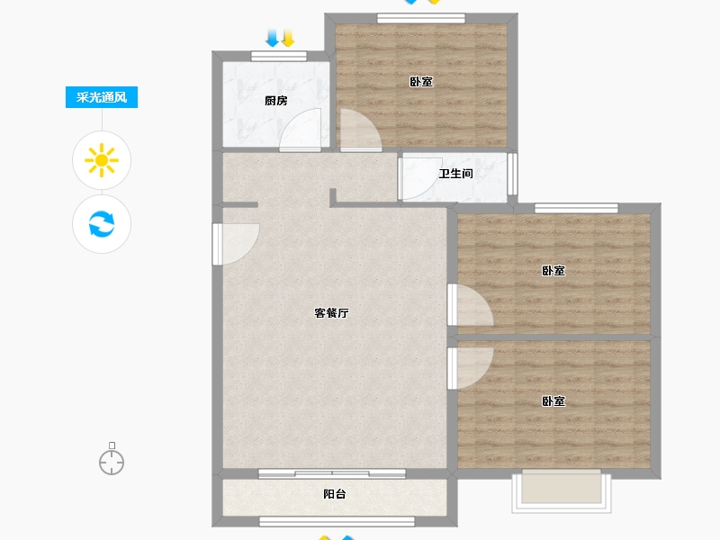 山东省-济宁市-西岸华府二期-98.01-户型库-采光通风