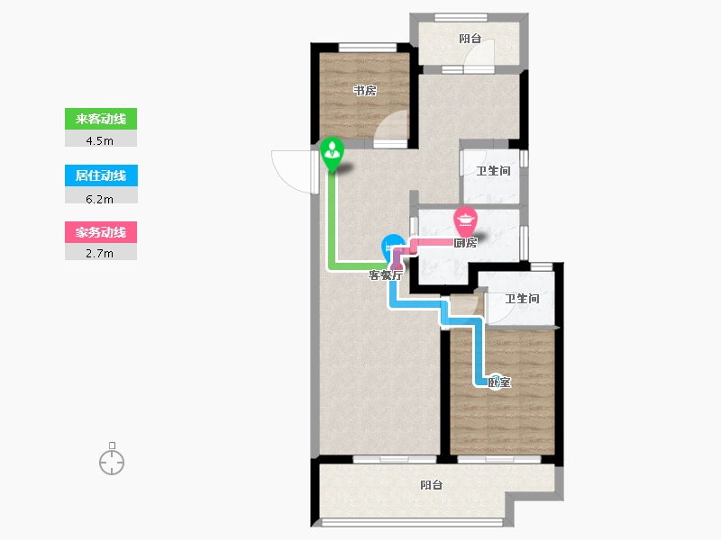 河南省-郑州市-融侨美域-84.00-户型库-动静线