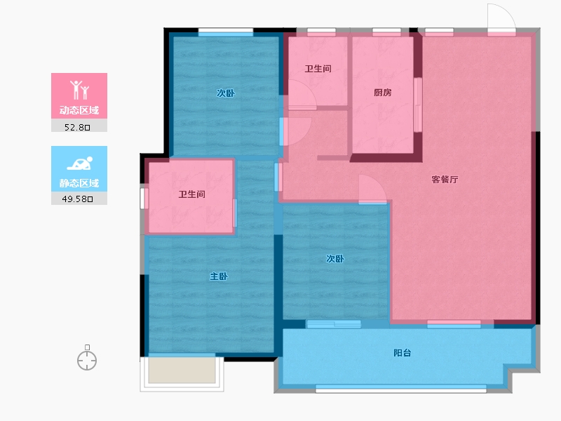 安徽省-蚌埠市-安建·汉城源筑-92.00-户型库-动静分区