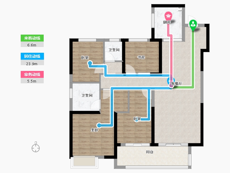 河南省-洛阳市-金科绿都天宸-114.00-户型库-动静线