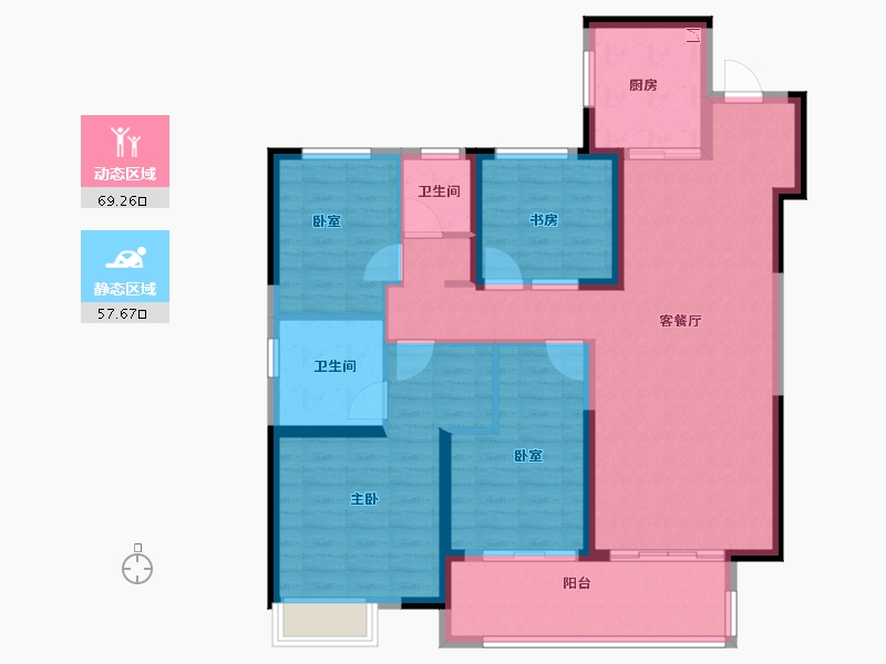 河南省-洛阳市-金科绿都天宸-114.00-户型库-动静分区