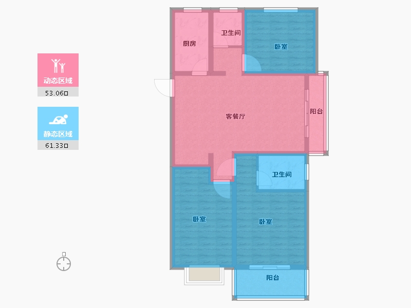 河南省-安阳市-林州鼎胜银河湾-102.00-户型库-动静分区