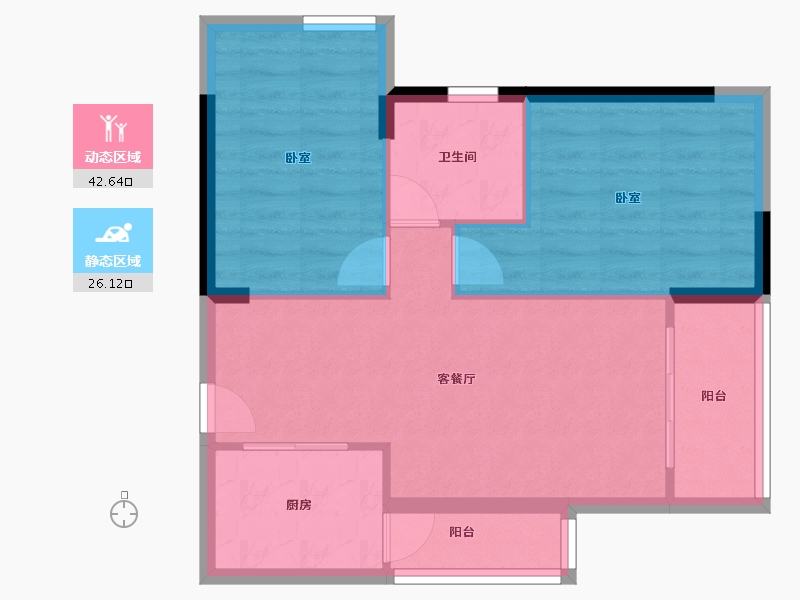 河南省-洛阳市-美景嘉园-61.80-户型库-动静分区