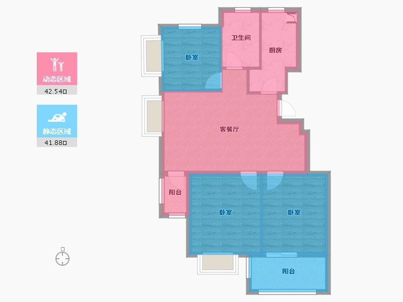 山东省-烟台市-永达福源里-75.47-户型库-动静分区