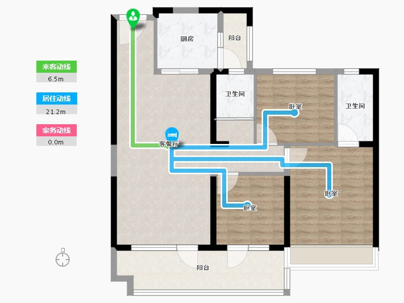 山东省-德州市-碧桂园翡翠首府-102.00-户型库-动静线