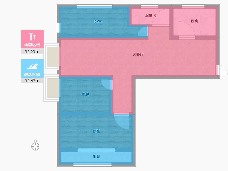 山东省-德州市-联兴星河湾-61.00-户型库-动静分区