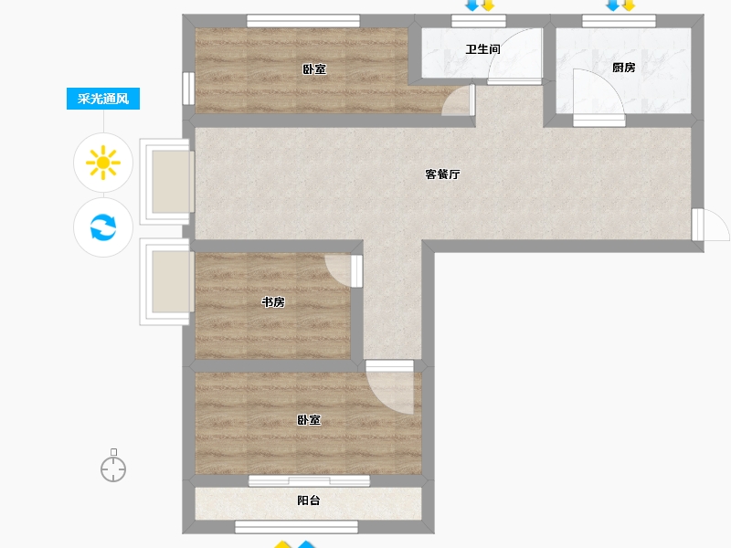 山东省-德州市-联兴星河湾-61.00-户型库-采光通风