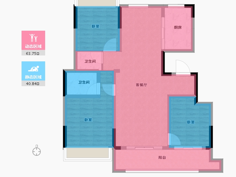 浙江省-嘉兴市-大发德商熙悦花苑-93.00-户型库-动静分区