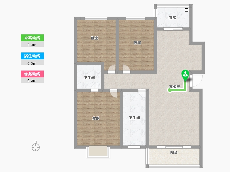 河南省-洛阳市-锦达瑞丰园-103.85-户型库-动静线