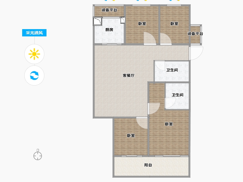 浙江省-绍兴市-武地融创滨湖湾-309.14-户型库-采光通风