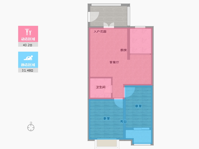 山东省-德州市-东方御越莊园-75.00-户型库-动静分区