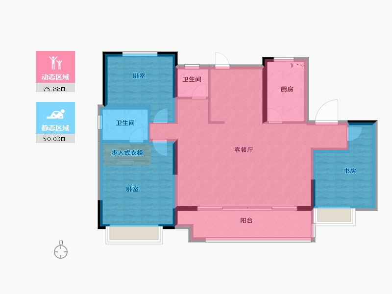 河南省-郑州市-招商公园与湖-114.00-户型库-动静分区