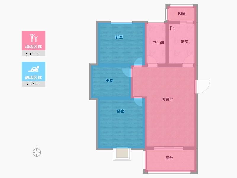 河南省-郑州市-栖水湾-74.00-户型库-动静分区