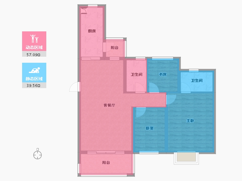 山东省-烟台市-烟台恒大海上帝景-86.24-户型库-动静分区