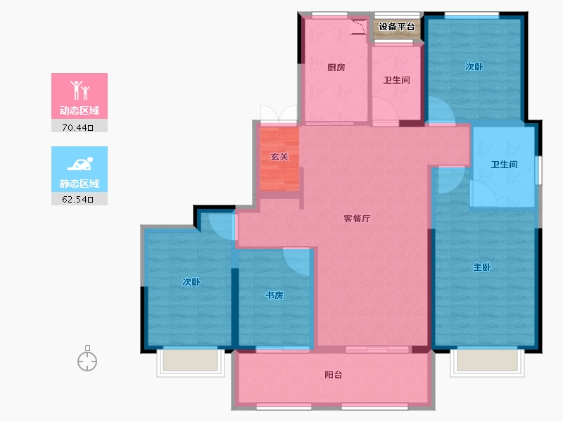 江苏省-常州市-弘阳燕澜风华住宅-120.72-户型库-动静分区