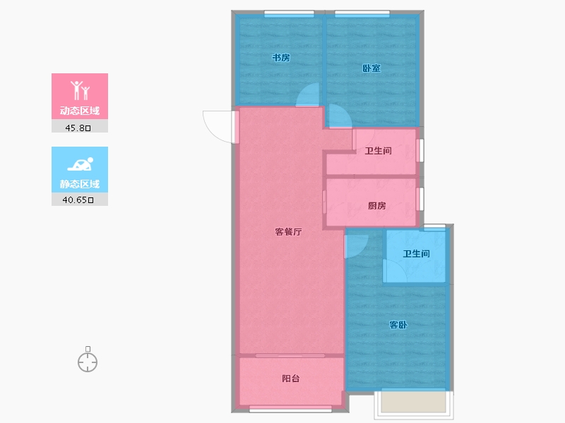 浙江省-嘉兴市-湘溪蘭园-78.79-户型库-动静分区