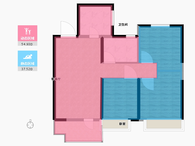 山东省-聊城市-民生金科·集美壹品-83.00-户型库-动静分区