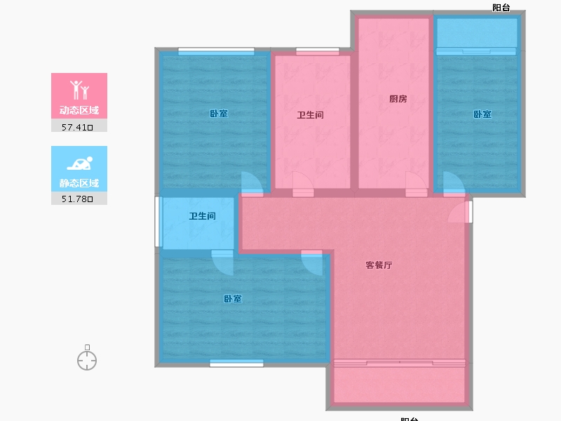 河南省-洛阳市-广源幸福里金街-96.99-户型库-动静分区