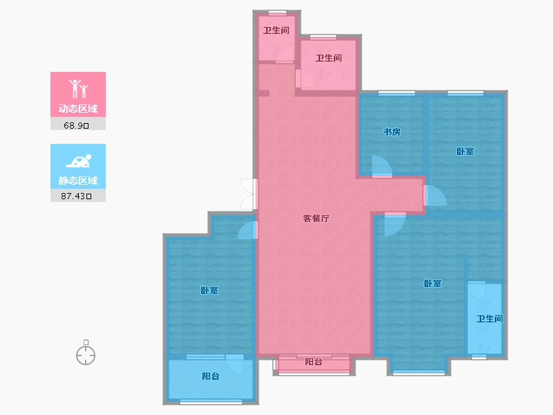 山东省-德州市-华腾御城•澜湾-141.00-户型库-动静分区