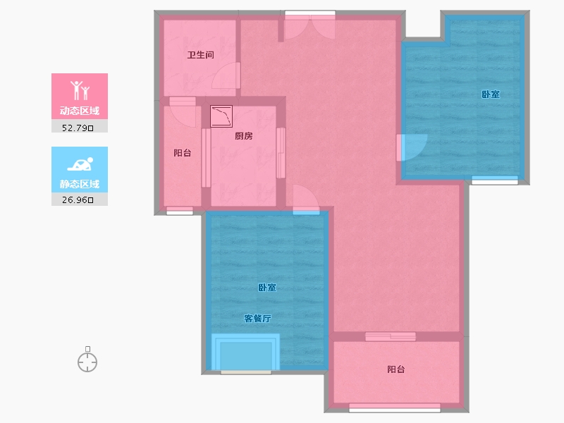 河南省-郑州市-紫檀华都住宅-70.00-户型库-动静分区