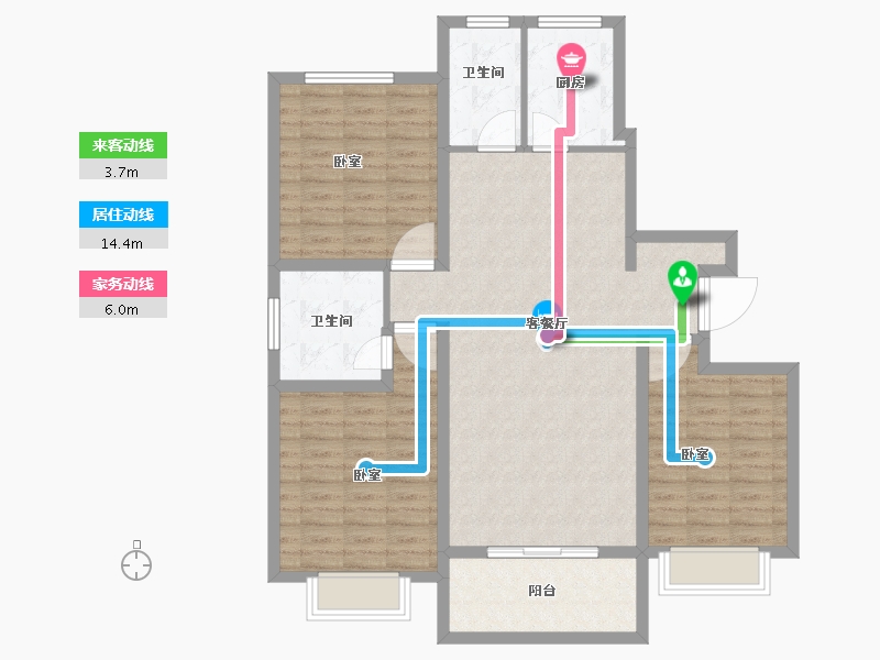 山东省-菏泽市-颐江南-108.00-户型库-动静线