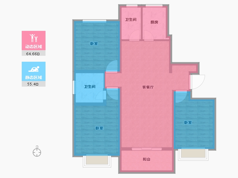 山东省-菏泽市-颐江南-108.00-户型库-动静分区