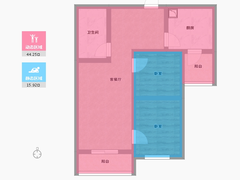 山东省-烟台市-海上明珠-51.66-户型库-动静分区