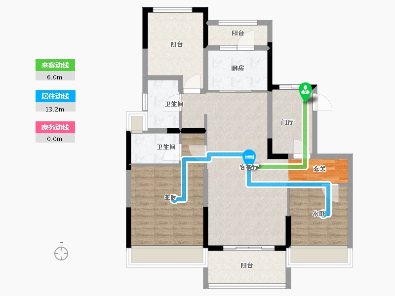 安徽省-滁州市-碧桂园欧洲城玖禧澜湾-100.00-户型库-动静线