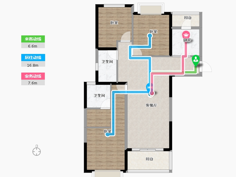 河南省-安阳市-林州恒大悦府-109.42-户型库-动静线