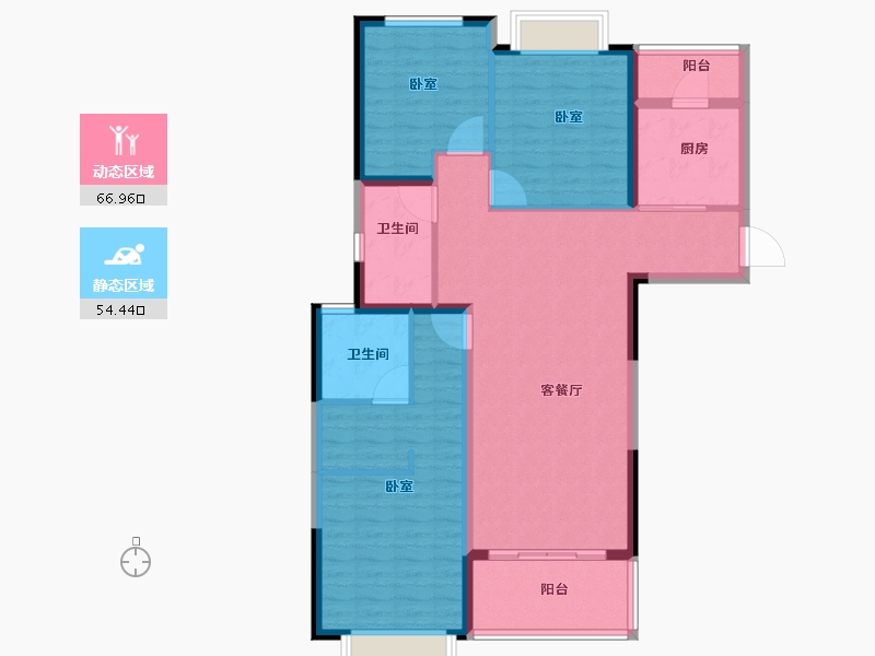 河南省-安阳市-林州恒大悦府-109.42-户型库-动静分区