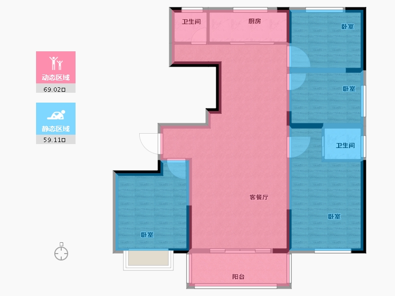 河南省-焦作市-安泰理想城-115.54-户型库-动静分区