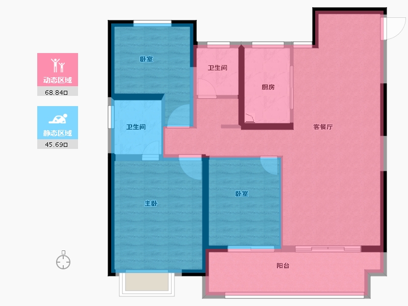 河南省-洛阳市-金科绿都天宸-103.01-户型库-动静分区