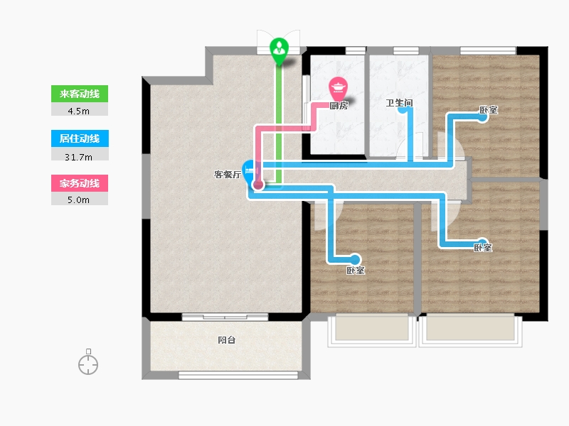 河南省-安阳市-建业凤凰城北岸-102.00-户型库-动静线