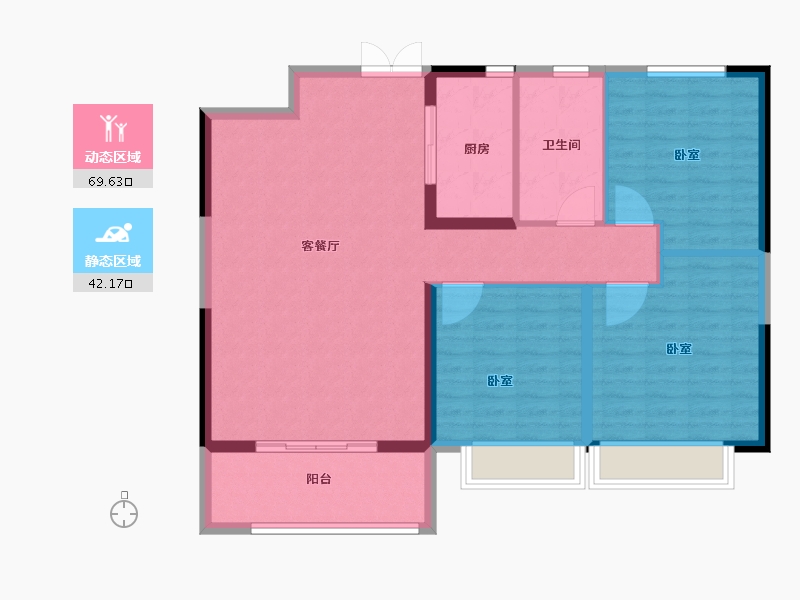 河南省-安阳市-建业凤凰城北岸-102.00-户型库-动静分区