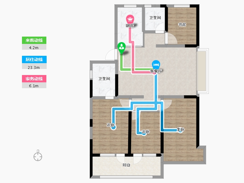 山东省-青岛市-华新园东宸府-114.00-户型库-动静线