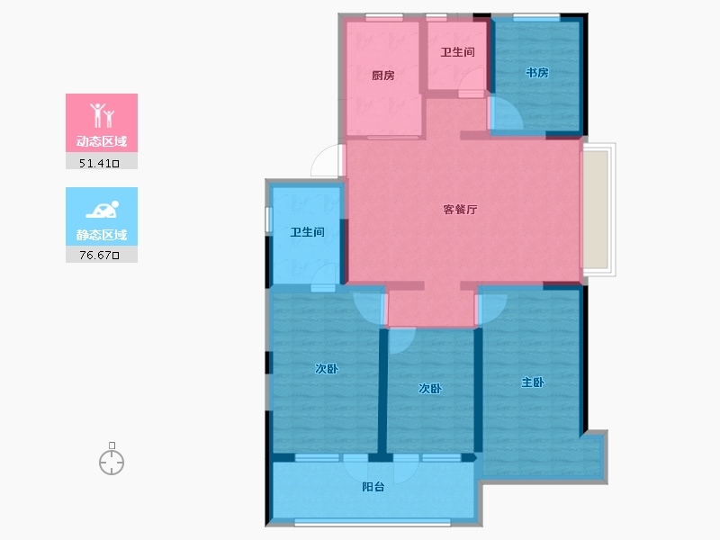 山东省-青岛市-华新园东宸府-114.00-户型库-动静分区