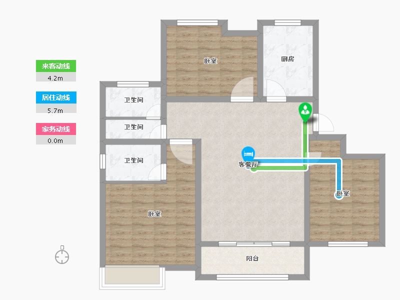 山东省-德州市-德成名郡-95.07-户型库-动静线