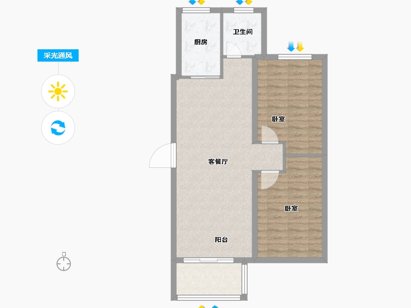 山东省-德州市-天润和园-74.00-户型库-采光通风