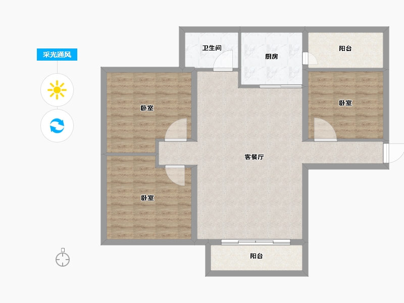 山东省-德州市-天润和园-92.00-户型库-采光通风