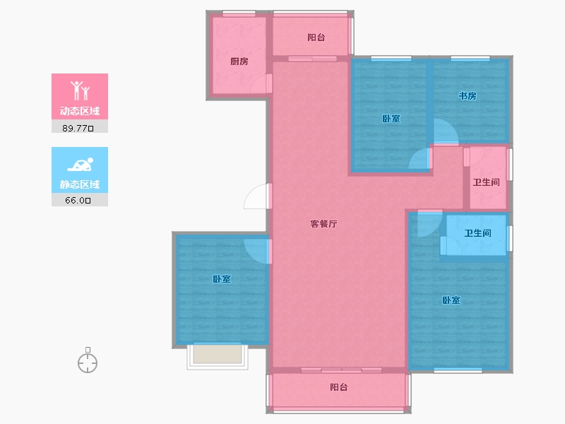 河南省-安阳市-林州鼎胜银河湾-140.00-户型库-动静分区