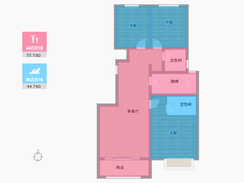 山东省-济南市-中洋和天下-89.01-户型库-动静分区