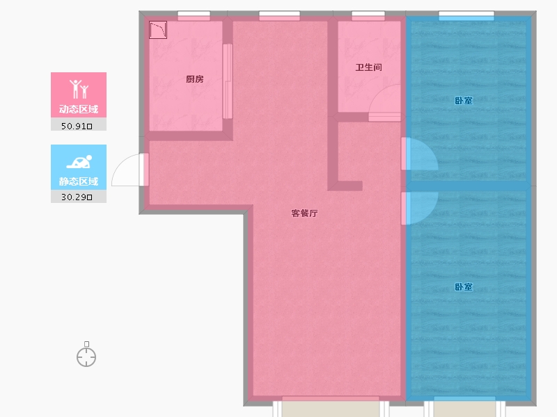 河南省-郑州市-栖水湾-72.00-户型库-动静分区