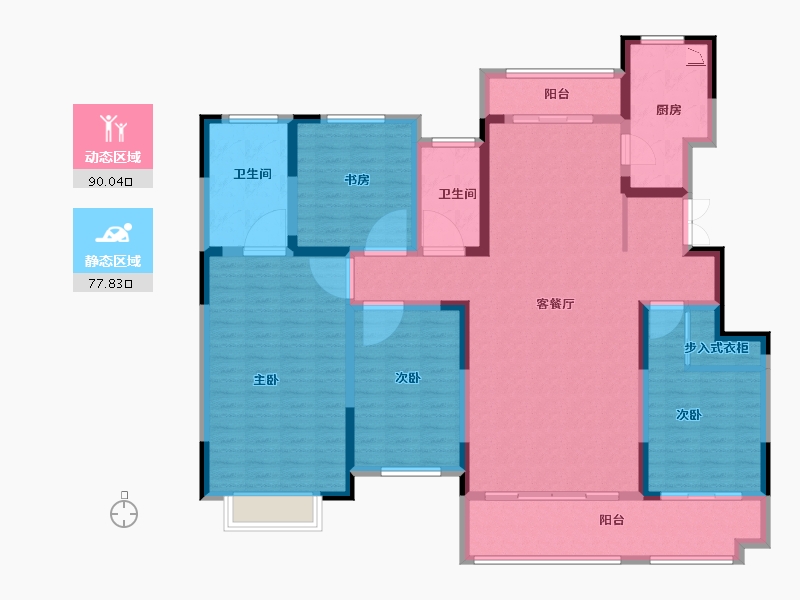 山东省-济南市-四建美林花园-151.00-户型库-动静分区