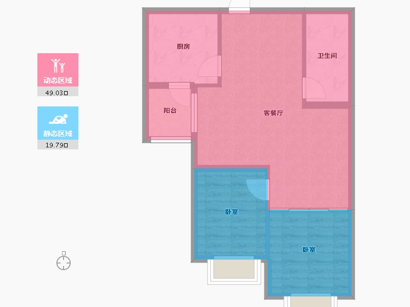 山东省-烟台市-海上明珠-61.99-户型库-动静分区